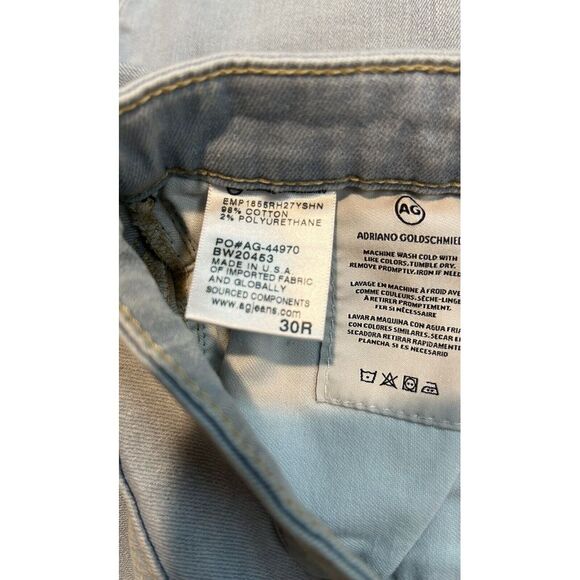 AG-Ed Denim Adriano‎ Goldschmied size30R straight legs raveled bottom - Picture 3 of 4
